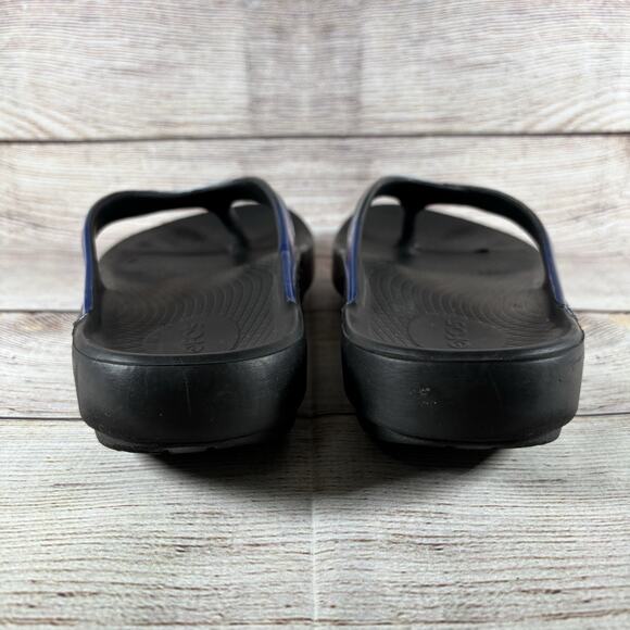 OOFOS Womens Size 10 Oolala Luxe Sandals Midnight Spectre Flip Flops - Picture 6 of 12